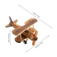 thumbnail image 2 of Masteelf Mini Vintage Wooden Airplane Model Retro Biplane Toy Ornament for Home Decor, Office Desk, Kids Room Decoration, 2 of 8