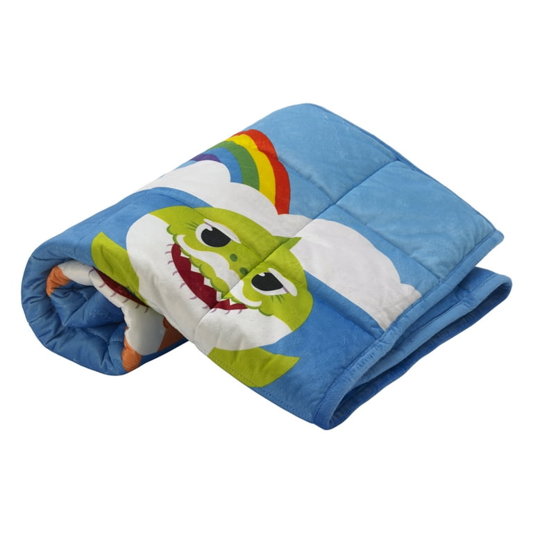 Baby Shark Kids Weighted Blanket 4.5lb 36 x 48 Blue Nickelodeon