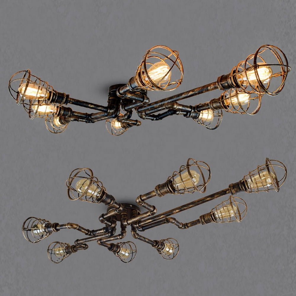 Steampunk flush mount light deals