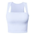 thumbnail image 4 of SHITINN Fitted Tops for Women with Bra Tops Packages for Women U Shaped Vest Female Widened Shoulder Strap Beauty Back Fitness Top Sling Yoga Clothes, 4 of 4