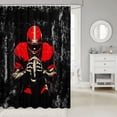 thumbnail image 2 of Manfei Boys Sports Shower Curtain 72Wx84L, Football Gamer Bathroom Shower Curtain, White Red Black, 2 of 5