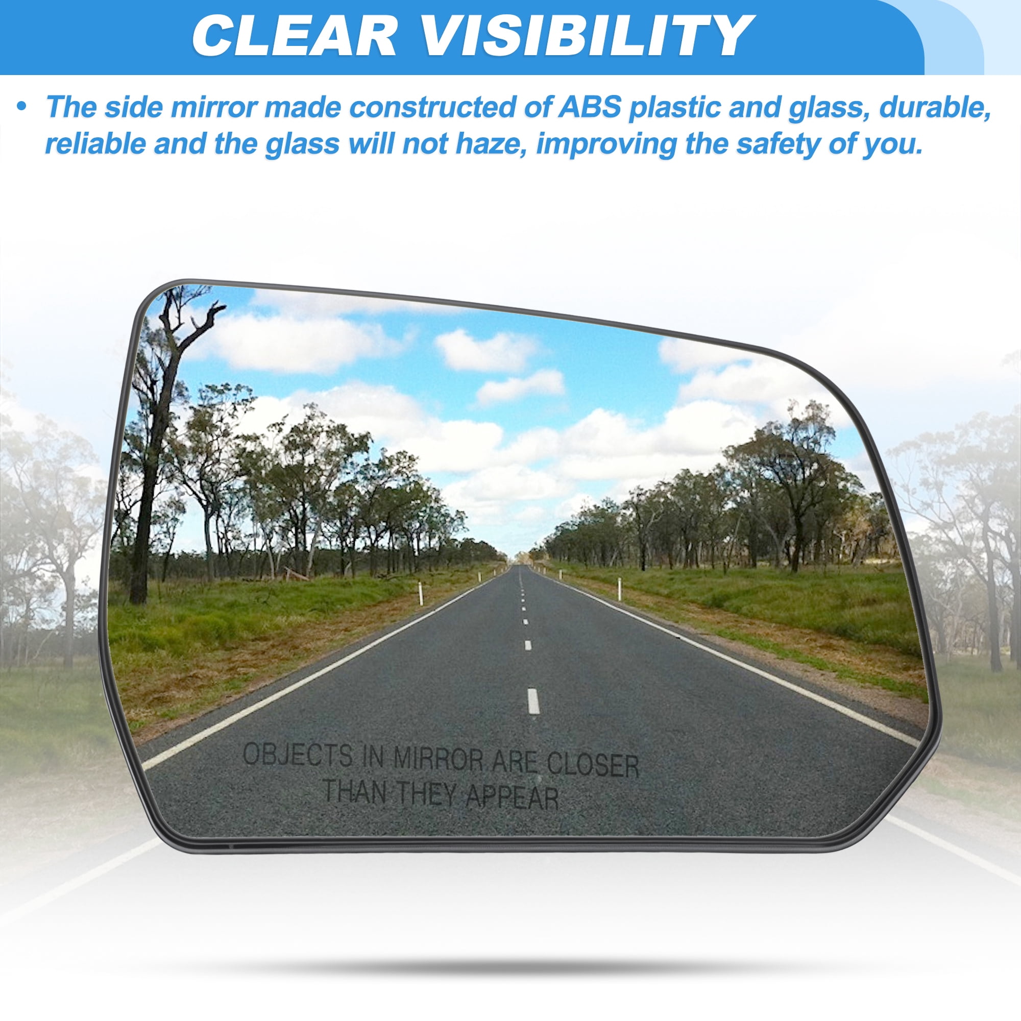 Unique Bargains Heated Mirror Glass for GMC Acadia for Chevrolet Traverse Right Side
