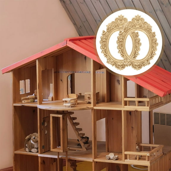 Amosfun Miniature Picture Frames Mini Photo Frame Golden 3Pcs