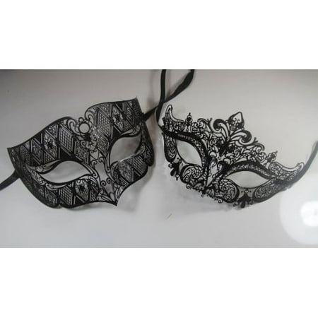 His and Hers Venetian Masquerade Mask Couple Set