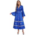 thumbnail image 1 of Alvivi Robe de Clergé pour Femmes Col Montant Manches Longues Boutonnée Robe de Ministre Lituricale Bleu Royal S, 1 of 7