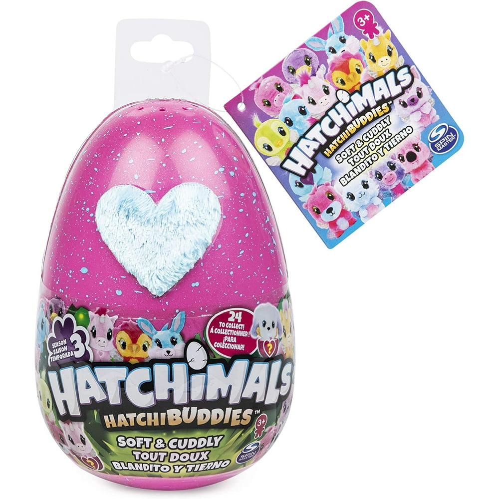 Hatchimals HatchiBuddies, 6” Tall Plush with Egg (Styles May Vary