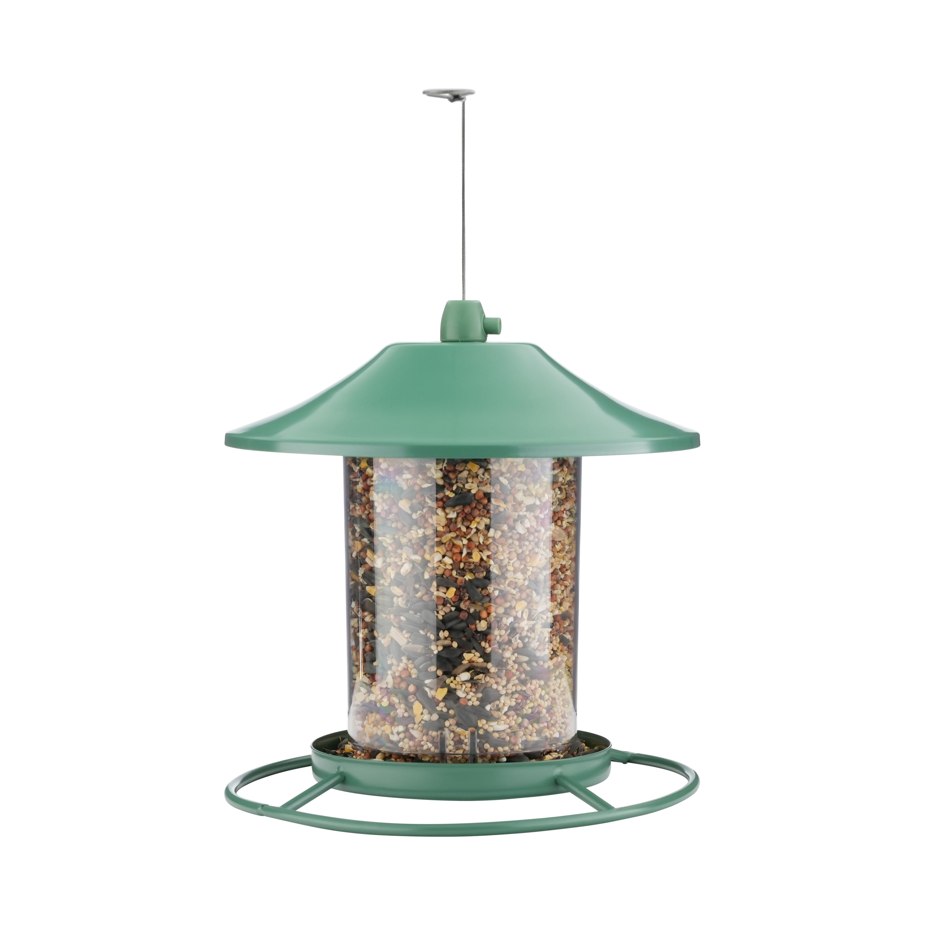 (2 pack) Perky-Pet Green Panorama Wild Bird Feeder - 2 lb Capacity