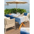 thumbnail image 4 of Outdoor Tablecloth with Umbrella Hole & Zipper, Blue Beach Coastal Rectangle Tablecloth 52x70 Inch, Summer Ocean Nautical Seaside Patio Table Cover Waterproof Table Cloth for Picnic/Party, 4 of 7