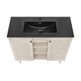 thumbnail image 4 of Bron 36" Freestanding Bathroom Vanity in White Oak with Black Sink Top, 4 of 7
