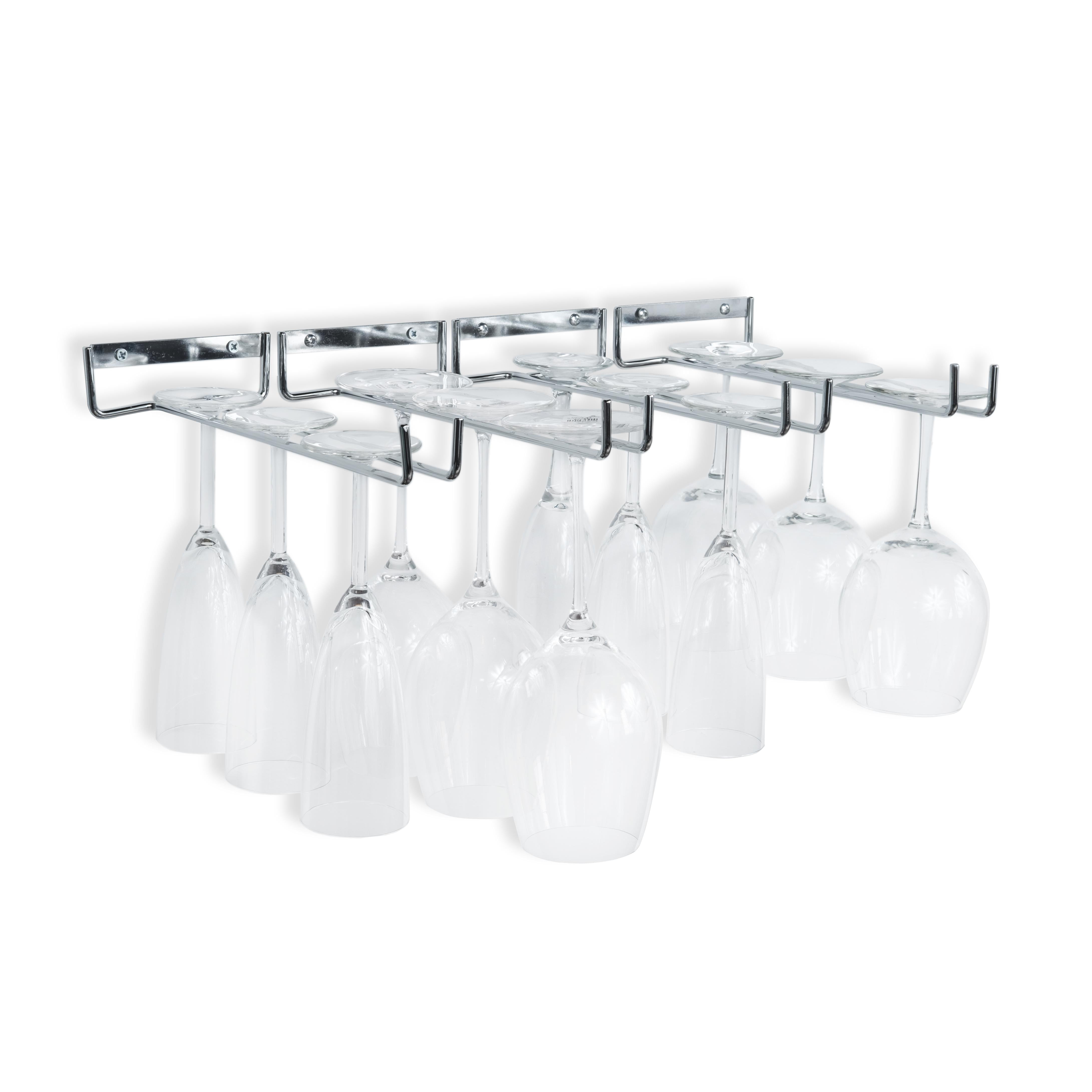 Wallniture Chiraz 11" Wine Glass Holder Wall Mounted Kitchen