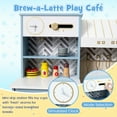 thumbnail image 4 of Gymax Kids Play Kitchen w/ Stoves Faucet Sink Clock Coffee Machine Range Hood Blue, 4 of 10