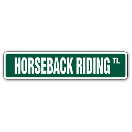 HORSEBACK RIDING Street Sign horse rides rider instructor cowboy | Indoor/Outdoor |  24