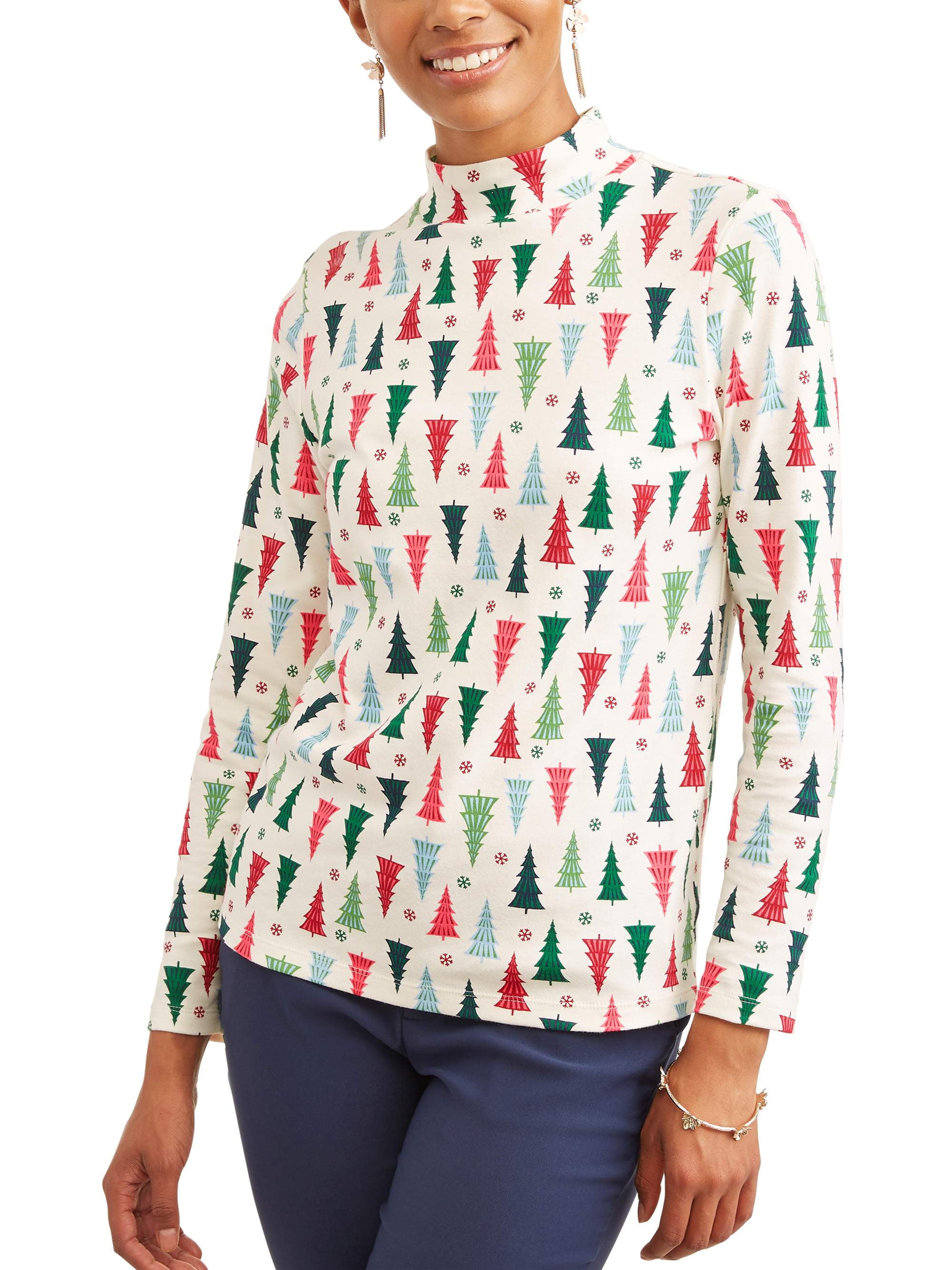 Time and Tru Women's Mock Neck Top 
