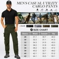 thumbnail image 3 of FEN AI Men's Ripstop Work Pants with Multi Pockets Baggy Casual Trousers Fishing Hiking Cargo Pants (No Belt), 3 of 11
