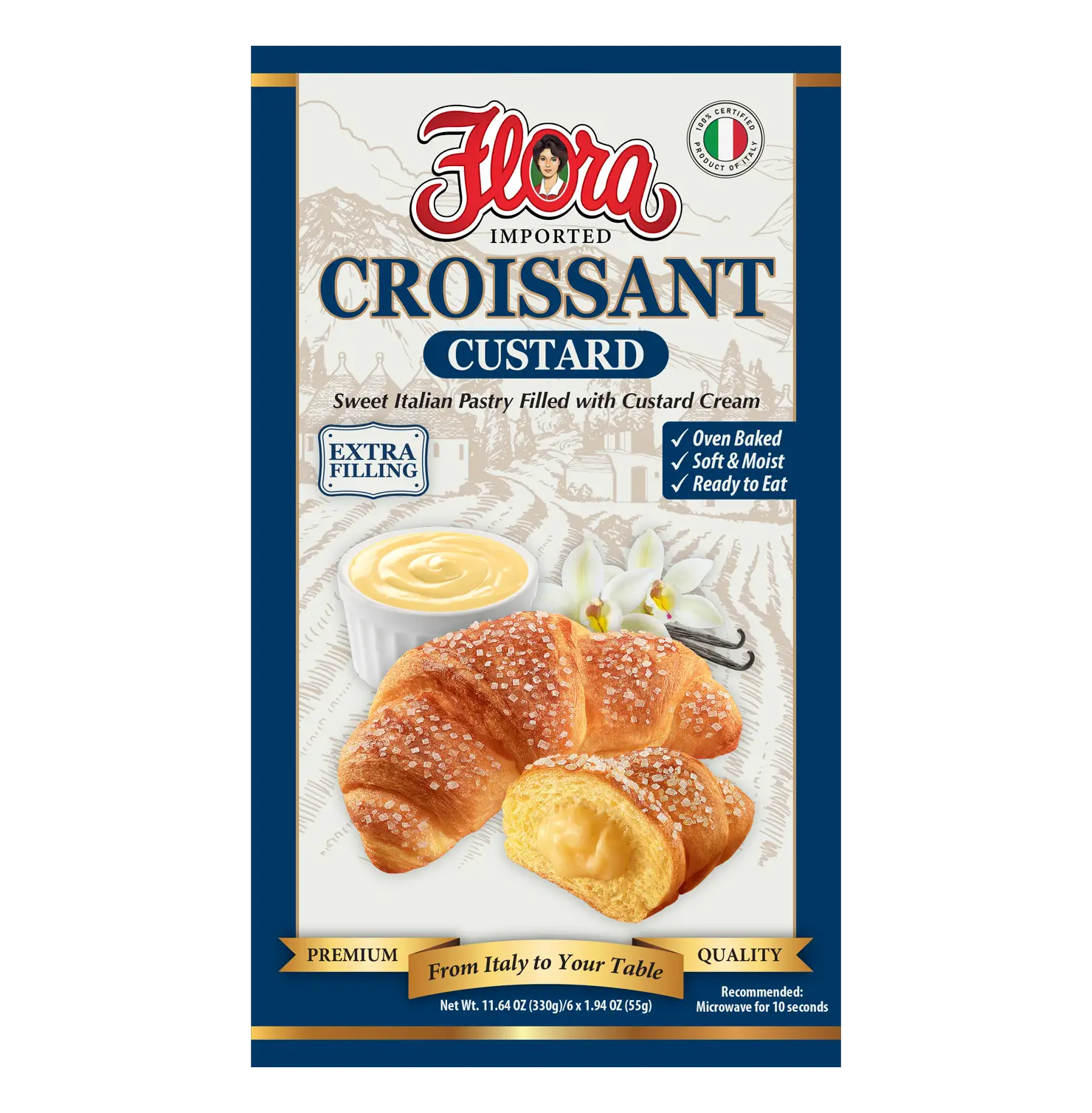 (3 pack) Custard Croissant