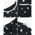 thumbnail image 3 of Womens Cotton Pajama Sets with Long Sleeves and Long Pants 2pcs Round Neck Sleepwear Sets for Women Soft Loungewear Set with Pockets Cute Star Print Women Nightwear Sets, S-XXL, 3 of 10