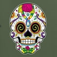 thumbnail image 5 of Wild Bobby Day Of The Dead Sugar Skull Pop Culture Men Graphic Tee, Military Green, Small, 5 of 5