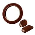 thumbnail image 1 of Soft Plush Steering Wheel Cover Winter Fluffy Car Interior Accessory, 1 of 8