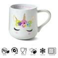 thumbnail image 6 of Votum Large Cute Handmade Unicorn Mug 18.6 oz. White Ceramic Coffee Cup, 6 of 8