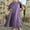 Purple, variant on FAHXNVB Girl Summer Dress Little Girls Crewneck Cotton Short Sleeve Stripe Dresses Casual Midi Sundress for Kids 12M-12 Years