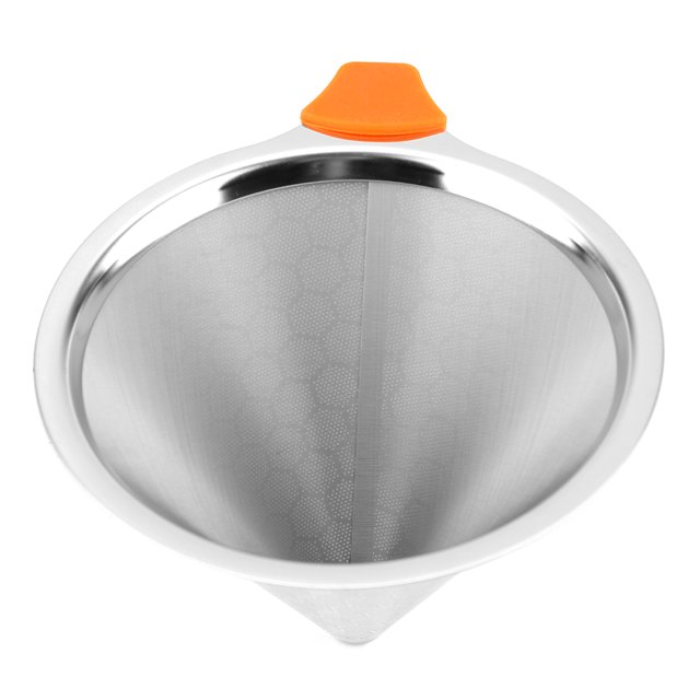 Filtre à café, MAGT Filtres Réutilisables En Acier Inoxydable, Filtre À Café Permanent En Acier Inoxydable Filtre Cafe à Main Goutteur de Café Cône Metal