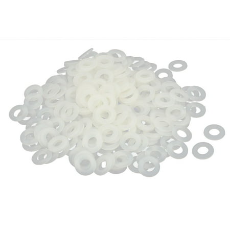 

M8 x 16mm x 1.4mm Nylon Flat Washers Spacers Gaskets Fastener Off White 400PCS