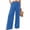 Blue, variant on Abstract Leaf Print High Waist Stretch Tight Casual Pants, Breathable Comfort Trousers for Outdoor Vacations & Nature Trips Yellow S