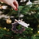 thumbnail image 5 of xihome Juego de 2 adornos navideños de piñas naturales de 8 cm, decoracin rstica para colgar en el rbol, la chimenea o la ventana, para interiores y exteriores., 5 of 6