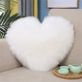 thumbnail image 7 of Walbest 19.7Inch Faux Fur Love Heart Throw Pillow Case, Soft Texture Couch Sofa Bed Decorative Cushion Cover Fluffy Luxury Plush Pillow Case Boho Home Decor, 7 of 7