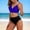 Blue, variant on Women's Elegant Tankini With High Withed Swim Top And Bottom Stylish Poolwear For Summer Beachwear Comfort And Fit Blue S