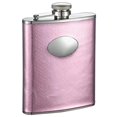 thumbnail image 1 of Rebecca Soft Pink Snakeskin 6oz Stainless Steel Hip Flask, 1 of 1