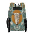 thumbnail image 3 of PVC Transparent Backpacks Clear Backpack for Travel and Outings Cow Sakull and Moon Pattern, 3 of 7