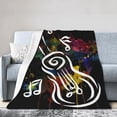 thumbnail image 2 of Super Soft Anti-Pilling Flannel Bed Blankets, Line Guitar Cozy Fluffy Warm All Seasons Throw Blanket for Sofa Bedding, 50"x40", 2 of 8