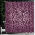 thumbnail image 3 of Ambesonne Oriental Shower Curtain, Curly Mandala Flowers Art, 69"Wx84"L, Dark Magenta, 3 of 4