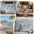 thumbnail image 5 of Blue Eucalyptus Leaves Outdoor Waterproof Pillow Covers, Summer Botanical Wooden Weeping Decorative Square Throw Pillowcase Sofa Cushion Sham for Patio/Couch/Chair, 26"x26" 2 Pack, 5 of 8