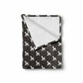 thumbnail image 2 of Dog Lover Soft Flannel Fleece Throw Blanket, Silhouettes of Adult Silhouette Schnauzers Repeating Pattern Animal Theme, Cozy Plush for Indoor and Outdoor Use, 50" x 60", Taupe and White, by Ambesonne, 2 of 6