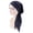 Navy, variant on QUOTAY Elegant Wide Braided Headband Scarf Wrap Turban for Women Silk Like Hair Boho Style Headwear Black,One Size
