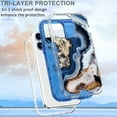 thumbnail image 7 of Dteck for iPhone 12 Pro Max Case Rugged Cover with IMD Marble Fashionable Designs for Women Girls, Protective Phone Cover for iPhone 12 Pro Max,Deep Blue, 7 of 7