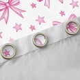 thumbnail image 4 of Castle Fairy Pink Ribbon Bow-Tie Black Out Curtains for Kids Girls Women,Kawaii Stars Print Curtains Pack Of 2 (42X63 Each),Dreamy Princess Bedroom Curtains,Super Cozy Room Decor, 4 of 6