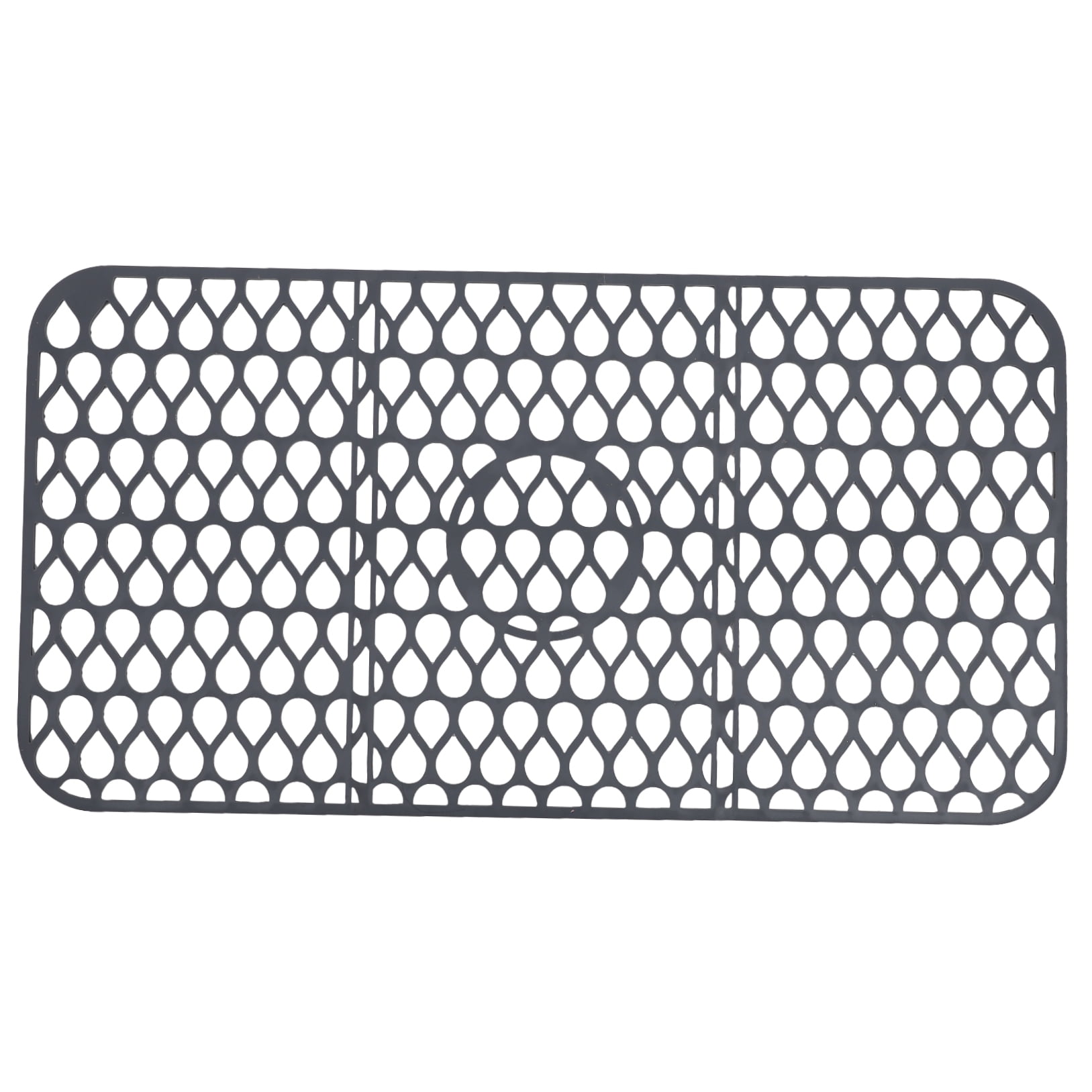unbranded  Silicone Sink Mat Dish Drain Drying Pad Extra Large Black Light Grey