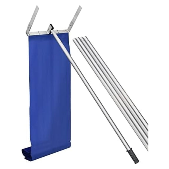 20 Feet Aluminum Snow Rake, with 17' Snow Slide, 5 Extension Tubes & Anti-Skid Handle, Telescoping Snow Removal Tool for Removing Snow, Leaves, Debris…