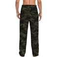 thumbnail image 2 of Men's pajama pants with dark forest wolf howling moon pattern， soft home pajama pants， casual and comfortable loose fit pajama pants， elastic waistband， the ideal gift, 2 of 10