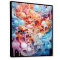 thumbnail image 2 of Designart "Intricate Multicolor Drips I" Drip Painting Floater Framed Wall Art Living Room, 2 of 5