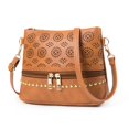thumbnail image 2 of Women ‘S New Wild Front Zipper Punching Crossbody Messenger Shoulder Bag, 2 of 5