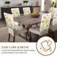 thumbnail image 4 of Yellow Daisy Flower Chair Covers Set of 8 Butterfly Chair Back Covers Stretch Removable Washable Slipcovers Protector for Dining Room Kitchen Party Decor, 4 of 5