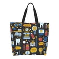 thumbnail image 1 of Easygdp Teeth Bolsas Tote para Mujer, Bolsos de Hombro para Viaje, Bolsos de Mano de Gran Capacidad para Compras y Trabajo, 1 of 8