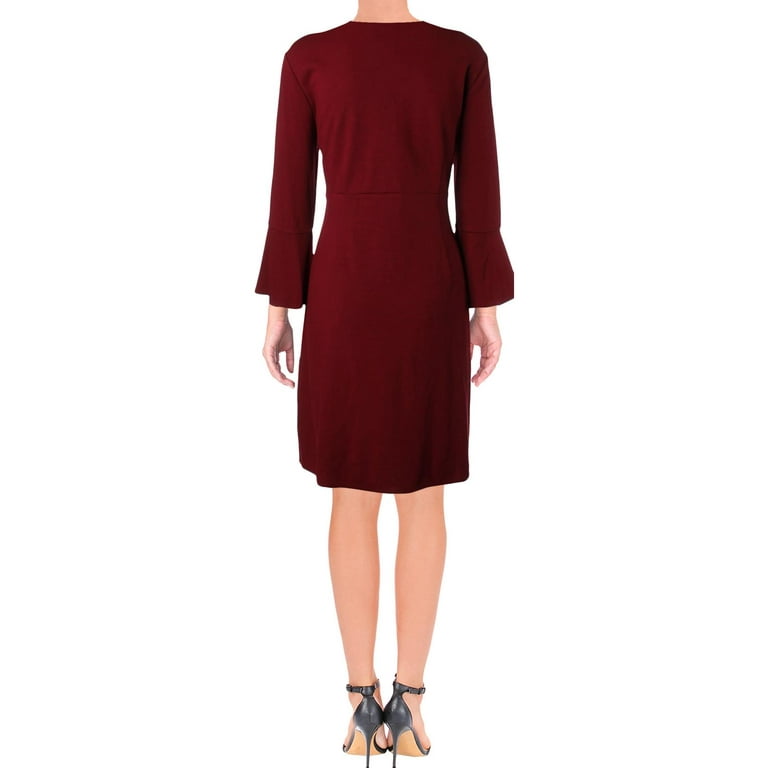 knee length dresses for ladies Rachel Zoe Womens Pink Floral Short Sleeve Mini Fit + Flare Dress Size: L main image 0