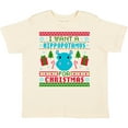 thumbnail image 3 of Inktastic I Want a Hippopotamus for Christmas Pixelated Ugly Sweater Boys or Girls Toddler T-Shirt, 3 of 5