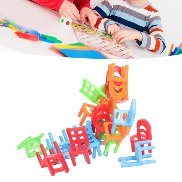 Juego De Sillas Apilables, Portátil, Interactivo, De Plástico De Colores Brillantes, Divertido Juguete De Silla De Equilibrio, Seguro Para Niños Para Fiesta De Navidad