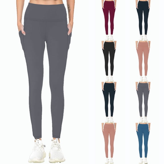 Leggings With Pockets For Women Sevevn Women's Soft Cargo Hiking Gym Full Length Legging with Pockets
